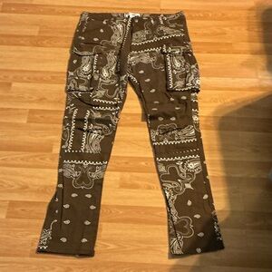 Fashion Nova Brown Paisley Men Jeans